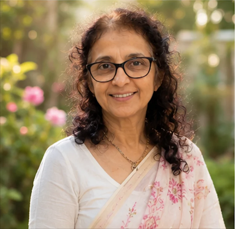 Aditi Mataji in her garden